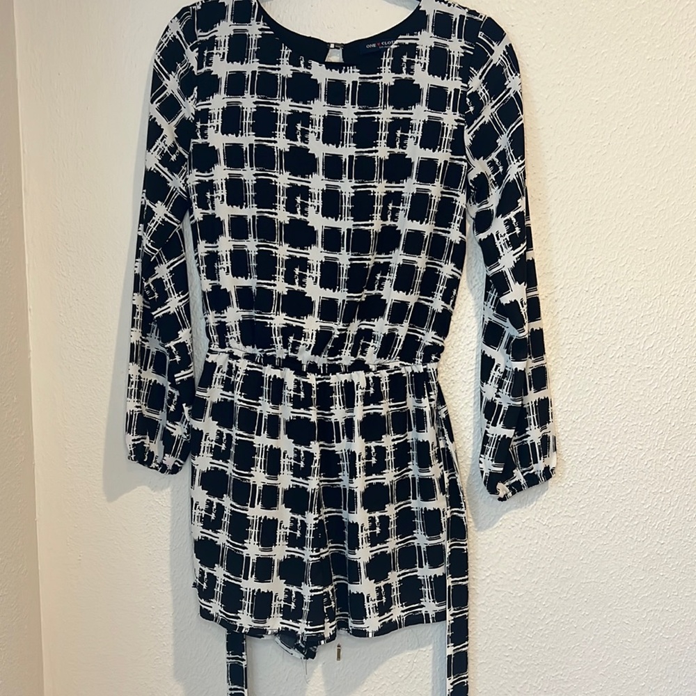 Black and white romper